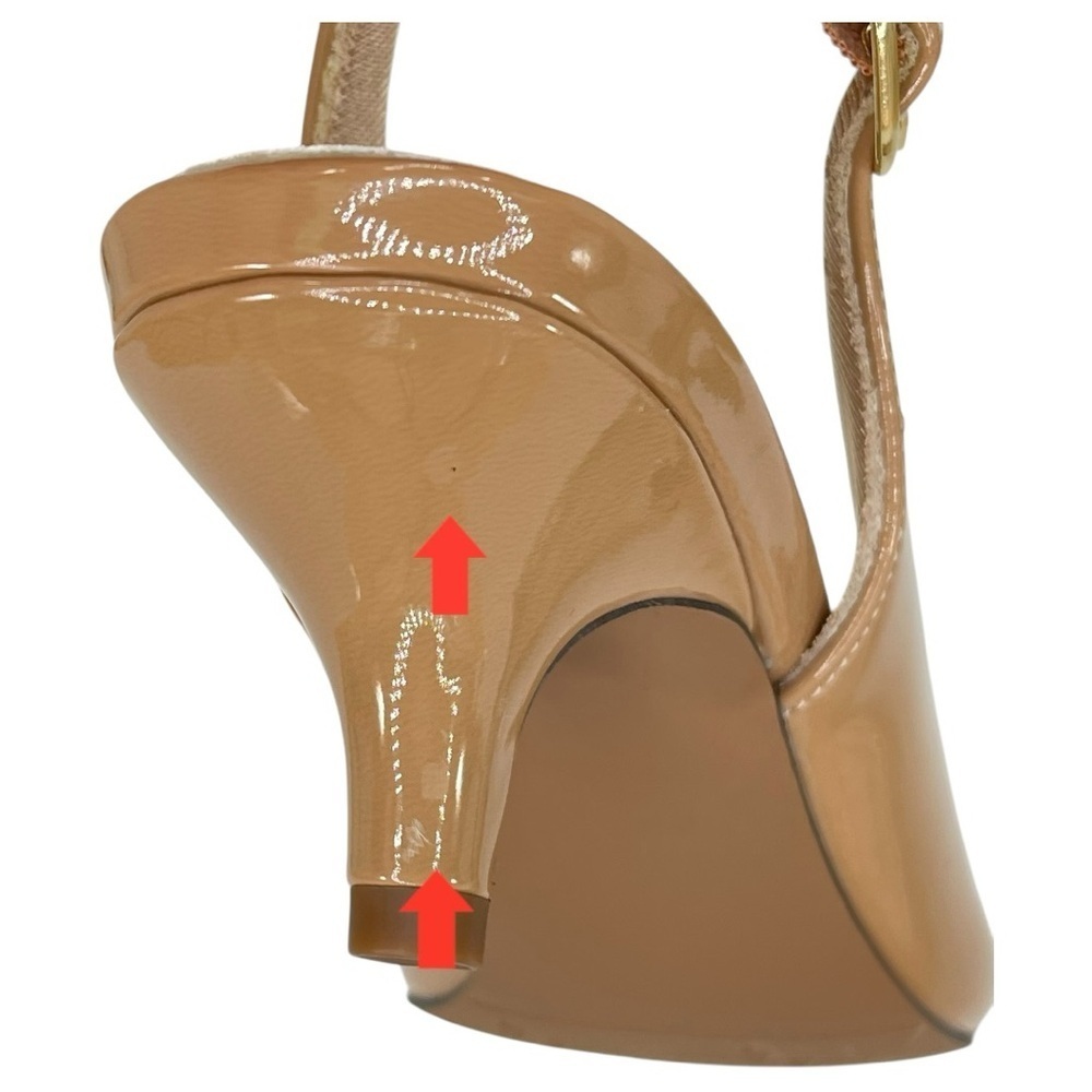 Easy Street Faye Nude Patent Leather Womens Slingback Kitten Heels Size 6M - Picture 10 of 14